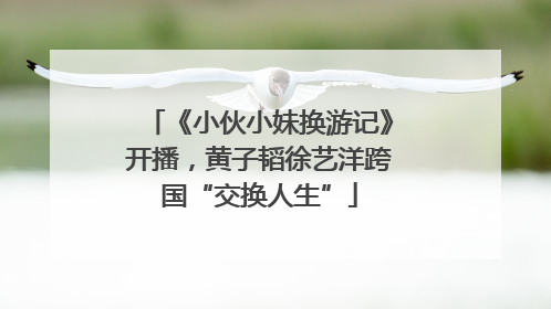 《小伙小妹换游记》开播，黄子韬徐艺洋跨国“交换人生”