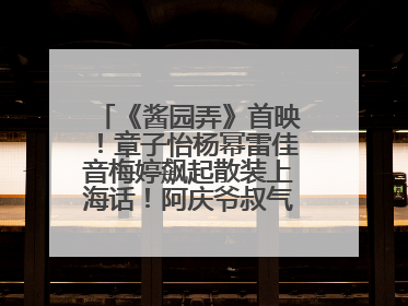 《酱园弄》首映！章子怡杨幂雷佳音梅婷飙起散装上海话！阿庆爷叔气氛组！独独没见他……