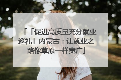 「促进高质量充分就业巡礼」内蒙古：让就业之路像草原一样宽广
