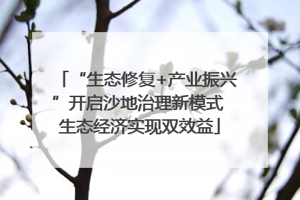 “生态修复+产业振兴”开启沙地治理新模式 生态经济实现双效益