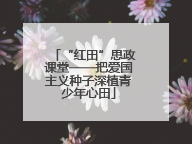 “红田”思政课堂——把爱国主义种子深植青少年心田