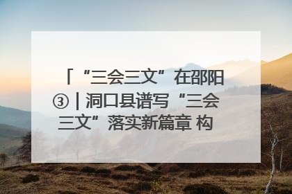 “三会三文”在邵阳③｜洞口县谱写“三会三文”落实新篇章 构建协同联动大格局