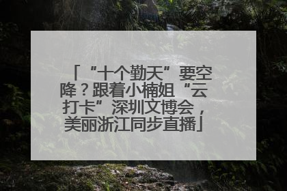 “十个勤天”要空降？跟着小楠姐“云打卡”深圳文博会，美丽浙江同步直播