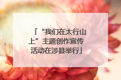 “我们在太行山上”主题创作宣传活动在涉县举行