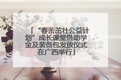“春蕾茁壮公益计划”成长课堂暨助学金及装备包发放仪式在广西举行