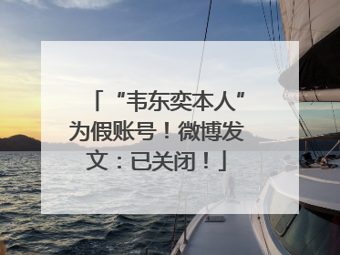 “韦东奕本人”为假账号！微博发文：已关闭！