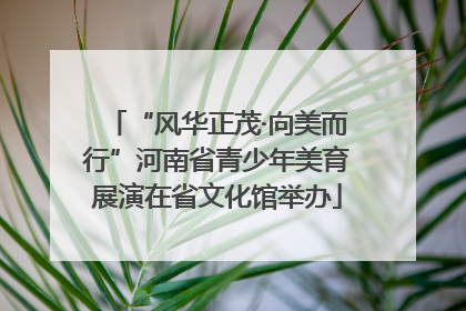 “风华正茂·向美而行”河南省青少年美育展演在省文化馆举办