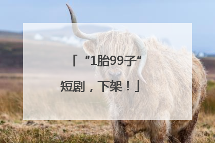 “1胎99子”短剧，下架！