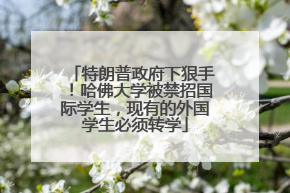 特朗普政府下狠手！哈佛大学被禁招国际学生，现有的外国学生必须转学