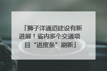 狮子洋通道建设有新进展！省内多个交通项目“进度条”刷新