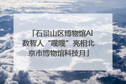 石景山区博物馆AI数智人“噗噗”亮相北京市博物馆科技月