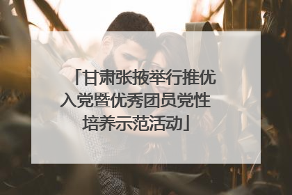 甘肃张掖举行推优入党暨优秀团员党性培养示范活动