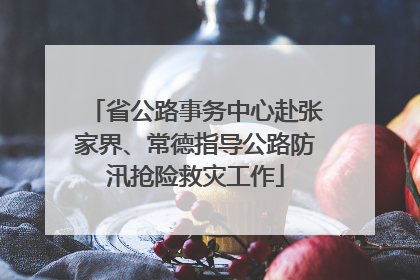 省公路事务中心赴张家界、常德指导公路防汛抢险救灾工作