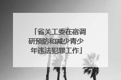 省关工委在宿调研预防和减少青少年违法犯罪工作