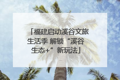 福建启动溪谷文旅生活季 解锁“溪谷生态+”新玩法