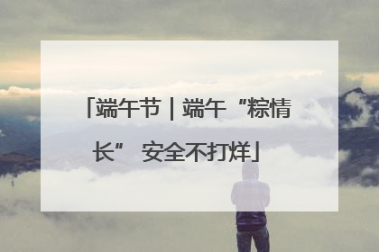 端午节｜端午“粽情长” 安全不打烊