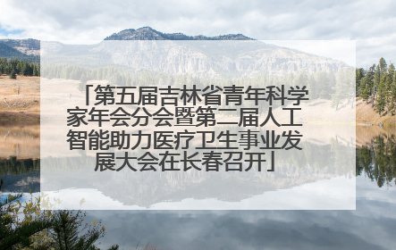 第五届吉林省青年科学家年会分会暨第二届人工智能助力医疗卫生事业发展大会在长春召开