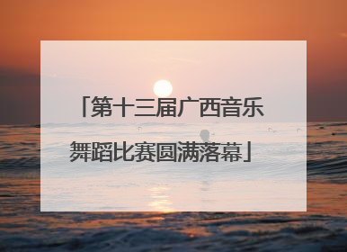 第十三届广西音乐舞蹈比赛圆满落幕
