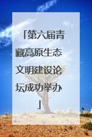 第六届青藏高原生态文明建设论坛成功举办