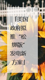 美国政府拟推“松绑版”发电新方案