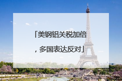 美钢铝关税加倍，多国表达反对
