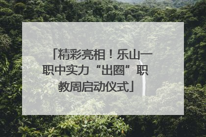 精彩亮相！乐山一职中实力“出圈”职教周启动仪式