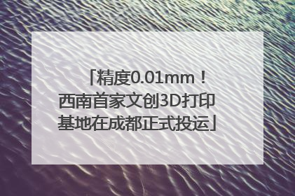 精度0.01mm！西南首家文创3D打印基地在成都正式投运
