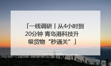 一线调研丨从4小时到20分钟 青岛港科技升级货物“秒通关”