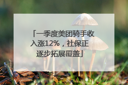 一季度美团骑手收入涨12%，社保正逐步拓展覆盖