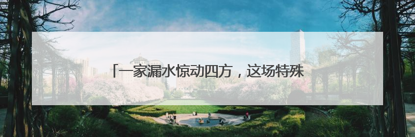 一家漏水惊动四方，这场特殊的“四方会谈”化解社区难题