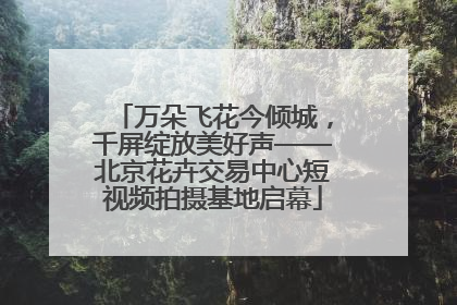 万朵飞花今倾城，千屏绽放美好声——北京花卉交易中心短视频拍摄基地启幕
