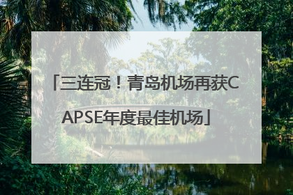 三连冠！青岛机场再获CAPSE年度最佳机场