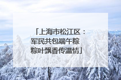 上海市松江区：军民共包端午粽 粽叶飘香传温情