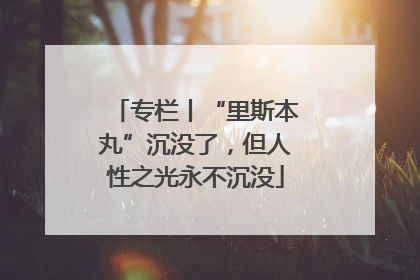 专栏丨“里斯本丸”沉没了，但人性之光永不沉没