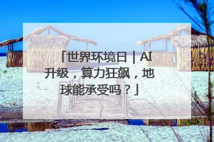 世界环境日｜AI升级，算力狂飙，地球能承受吗？