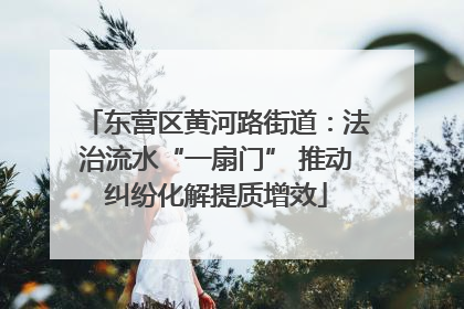 东营区黄河路街道：法治流水“一扇门” 推动纠纷化解提质增效