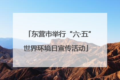 东营市举行“六·五”世界环境日宣传活动