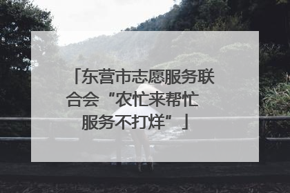 东营市志愿服务联合会“农忙来帮忙 服务不打烊”
