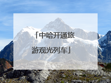 中哈开通旅游观光列车