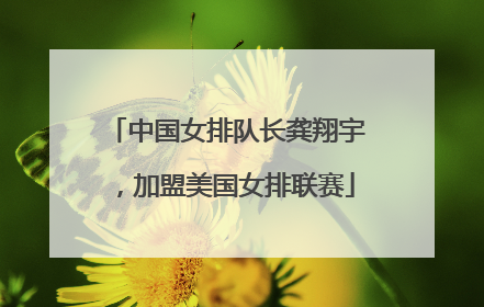 中国女排队长龚翔宇，加盟美国女排联赛
