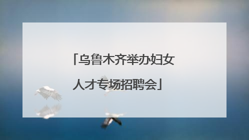 乌鲁木齐举办妇女人才专场招聘会