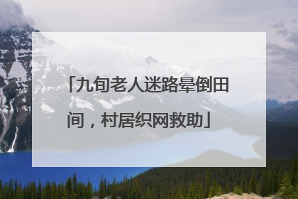 九旬老人迷路晕倒田间，村居织网救助