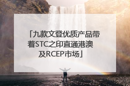 九款文登优质产品带着STC之印直通港澳及RCEP市场