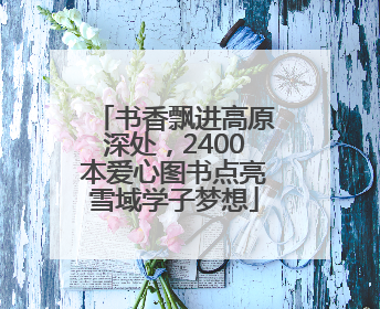 书香飘进高原深处，2400本爱心图书点亮雪域学子梦想