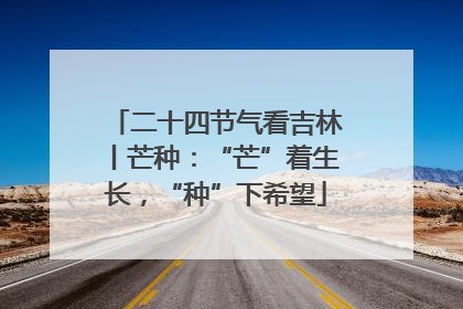 二十四节气看吉林丨芒种：“芒”着生长，“种”下希望