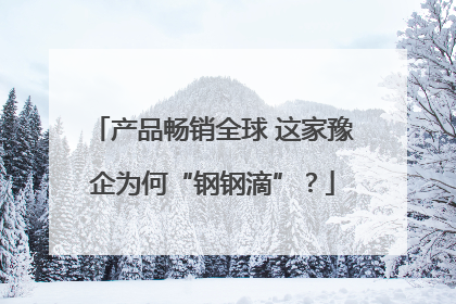 产品畅销全球 这家豫企为何“钢钢滴”？