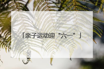 亲子运动迎“六一”
