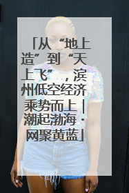从“地上造”到“天上飞”，滨州低空经济乘势而上｜潮起渤海・网聚黄蓝