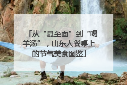 从“夏至面”到“喝羊汤”，山东人餐桌上的节气美食图鉴