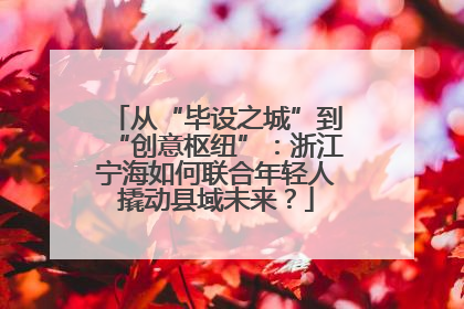从“毕设之城”到“创意枢纽”：浙江宁海如何联合年轻人撬动县域未来？